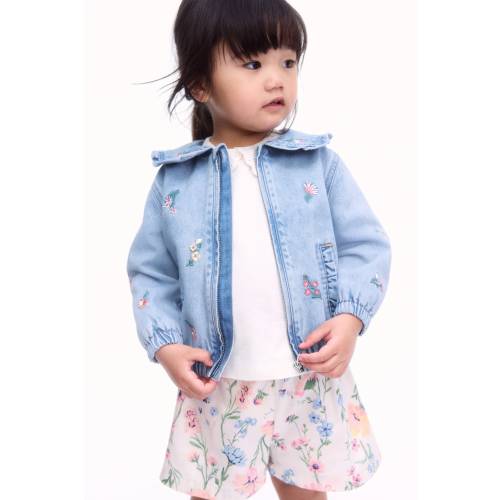 EMBROIDERED-DETAIL DENIM JACKET