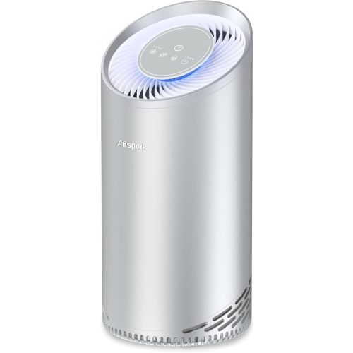 Aluminum Housing Air Purifiers for Home Bedroom Cover 1375ft². Washable Pre-Filter HEPA Air Purifier for Pets Hair Dander Odors, Filter 99.99% Smoke Dust Dander Pollen, Night Light Sleep Mode
