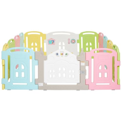 Dream On Me 14 Panel Groovy Play Center In Multi Colors