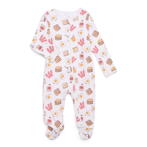 Wonder Nation Baby Boys or Girls Zip Front Footed Pajamas, Sizes Preemie-6/9 Months