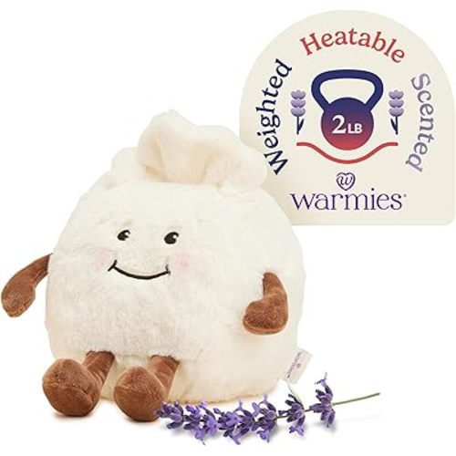 warmies Microwavable & Weighted Stuffed Animals, Dumpling - Heated Stuffed Animal Plushie for Warmth & Comfort - Cute Soft Plush Toys for Adults & Children (Boys, Girls, Babies & Toddlers)