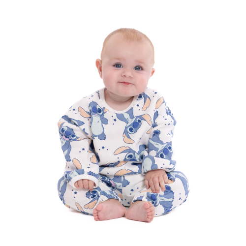 Stitch Baby Boys or Girls Bubble Sleeve Printed Sweatshirt and Joggers Set, 2-Piece, Sizes 0/3M-24M