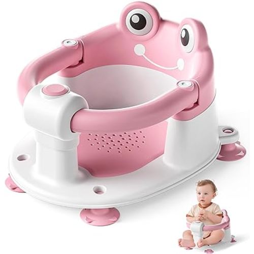 Baby Bath Seat for Babies 6 Months & up Non-Slip Toddler Bath Seats for Sitting Up Infant Bathtub Chair with Suction Cups and Soft Cushion for Baby Shower Tub Seat