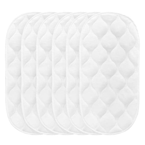 TILLYOU 6PK Bamboo Thicker Changing Pad Liners Waterproof, 27" x 13" Larger Washable Reusable Quilted Longer Changing Table Cover Liners, Five Layers Changing Mats Sheet Protector, 6 Count