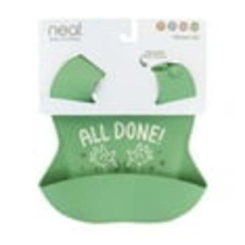 Neat Solutions Silicone "All Done" Saying Infant Unisex Scoop Bib