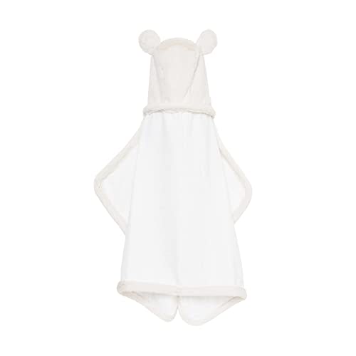 Little Giraffe Luxe Baby Towel with Ears, 24" x 41", Cream
