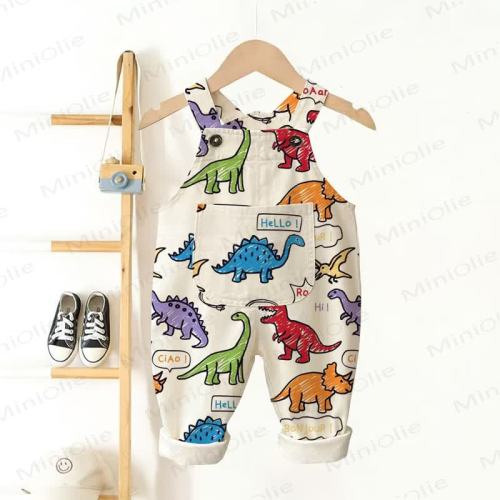 Baby Toddler Dinosaur All-Over Print Overalls