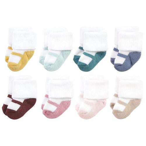Hudson Baby Baby Girls' Cotton Rich Newborn and Terry Socks