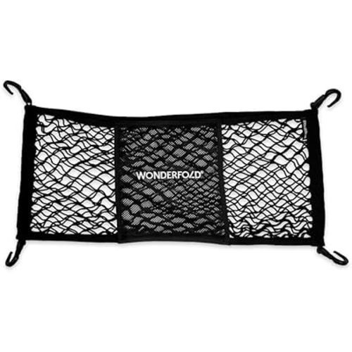 WONDERFOLD Heavy Duty Stroller Wagon Cargo Net for Extra Storage Space with Super Stretchable Netting & Large Storage Capacity (Fits W2 & W4 Wagons Only), Black