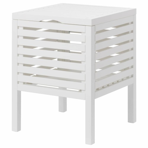 MUSKAN Storage stool - white 19 5/8 "
