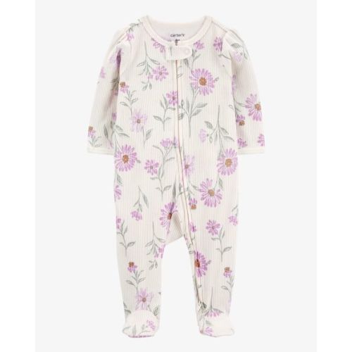 Baby Floral 2-Way Zip Thermal Sleep & Play Pajamas - Carter's | Carter's