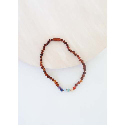 Raw Cognac Baltic Amber + CHAKRA Crystals || Necklace – CanyonLeaf