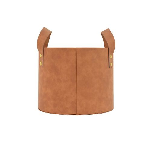 Neatly Round Leather Basket