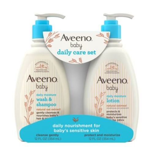 Aveeno® Baby Wash & Shampoo and Daily Moisture Lotion Daily Care Set