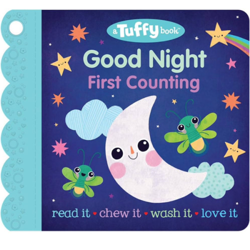Tuffy Good Night: Washable, Chewable, Unrippable Pages With Hole For Stroller Or Toy Ring, Teether Tough (A Tuffy Book) (Lamaze: Baby's Unrippable Picture Book With Attached Teether)