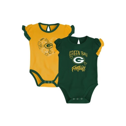 Newborn & Infant Green Bay Packers Green/Gold Too Much Love Two