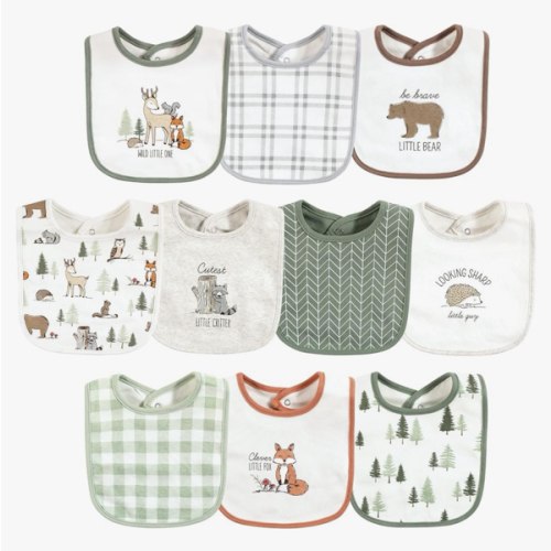 Hudson Baby Unisex BabyCotton Bibs