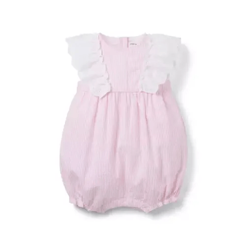 Baby Pink Dreams Stripe Baby Striped Seersucker Romper by Janie and Jack