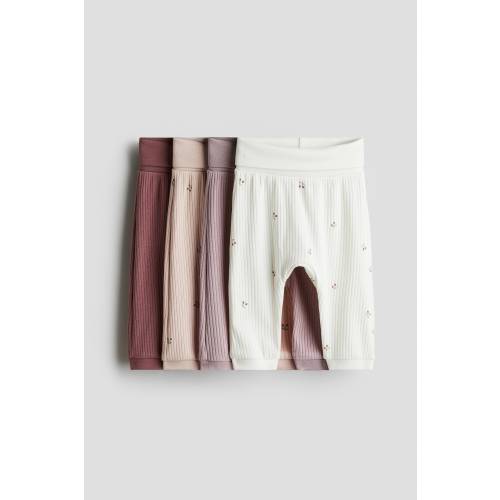 4-PACK RIBBED COTTON PANTS