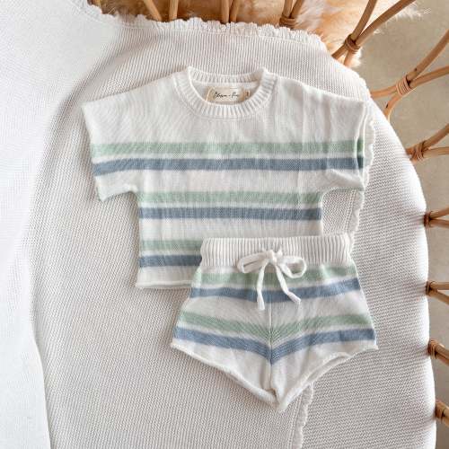 Mint Sherbet Knit Set - Short Sleeve – Blossom and Pear