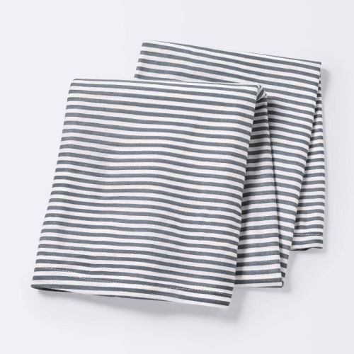 Jersey Swaddle Blanket Stripe - Cloud Island™ White/gray