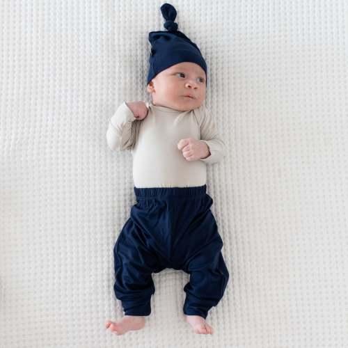 Knotted Cap in Navy | Bamboo Newborn Hat | Kyte Baby