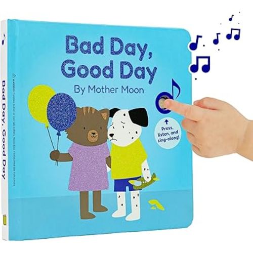 Cali's Books Bad Day Good Day Emotions Books for Toddlers 1-3 by Mother Moon. Musical Book for Toddlers 1-3, Emotion Toys, Feelings Book for Toddlers 2-4 Years.