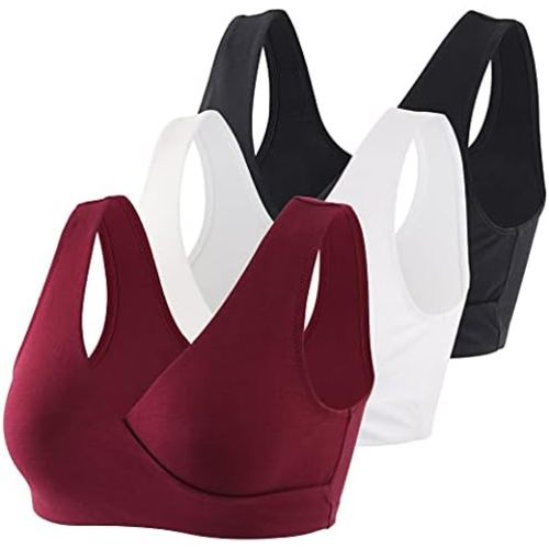 COLOMI Maternity Nursing Bra Wireless Cotton Breastfeeding Bra for Sleep
