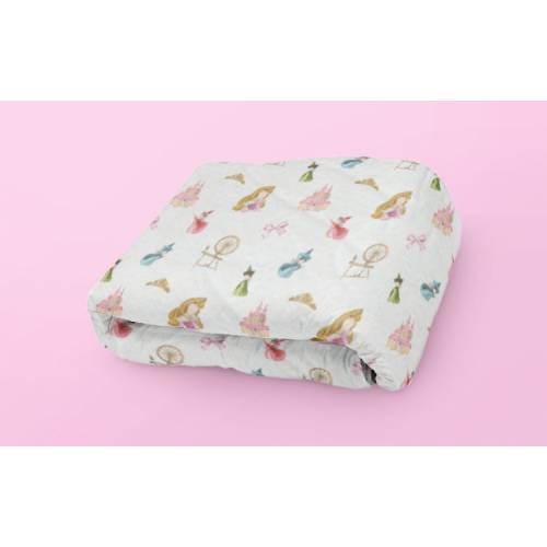 Soft White Children Blanket Sleeping Beauty Princess Character Blanket Baby Toddler Twin Size Blanket Kid Aurora Themed Princess Blanket