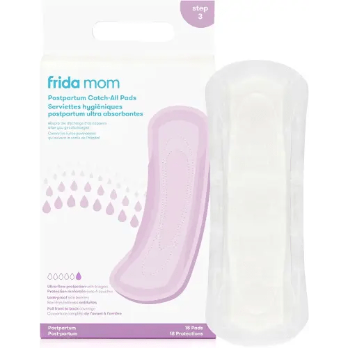 Frida Mom Postpartum Pads, Leak Proof Feminine Care Maxi Pads, 6 Layers of Protection for Maximum Absorbency (18ct)