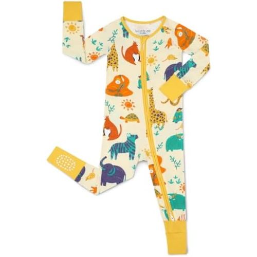 Bamboo Viscose Baby Convertible Footie Pajama, Zipper Pajamas for Baby Boys & Girls, Sleep & Play Footed Pjs