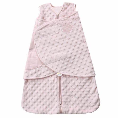 Pink Plushy Dot Velboa Swaddle | HALO - Small