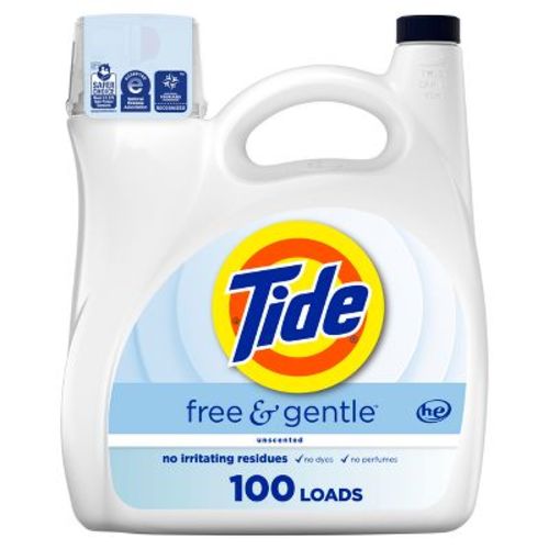 Tide Free & Gentle He Compatible Liquid Laundry Detergent Soap - 132 Fl Oz