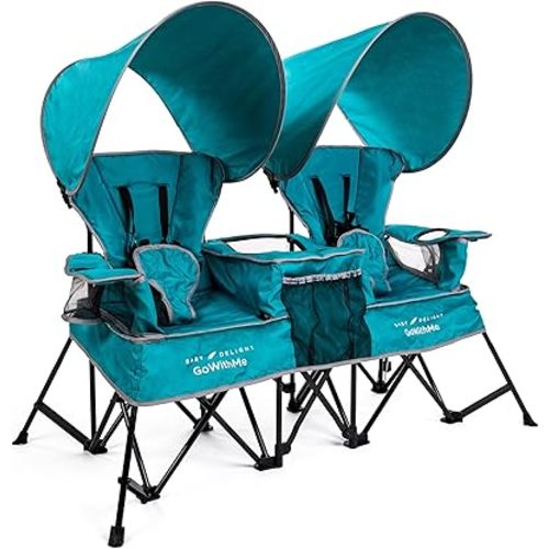 Baby Delight Go with Me Duo Deluxe Portable Chair | for Kids | Double Seat | Indoor and Outdoor | Teal