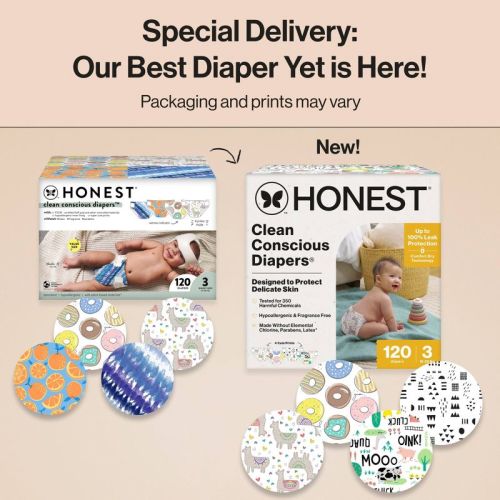 The Honest Company Clean Conscious Disposable Diapers - (Select Size and Pattern)