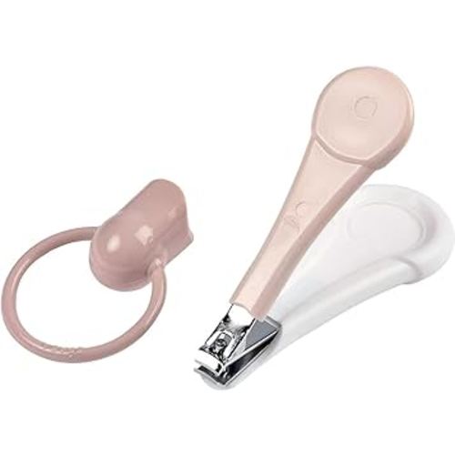 Beaba - Nail Clippers for Babies and Children - Nail Care and Manicure - Large Ergonomic Handle - Pink