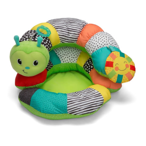 Infantino Prop-A-Pillar Tummy Time & Seated Support - Pillow Support for Newborn and Older Babies, with Detachable Support Pillow and Toys, 3 Piece Set (Pack of 1)