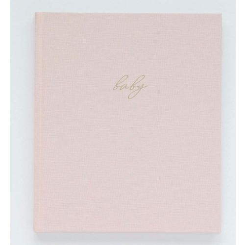 Linen Baby Book - Blush