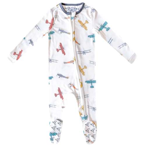 Zip-Up Footie Pajama - Ace, Size 3-6 Months
