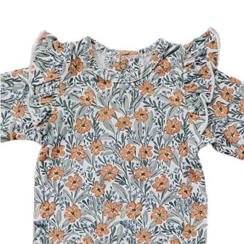Dainty Meadow Ruffle Sleeve Bamboo Bodysuit