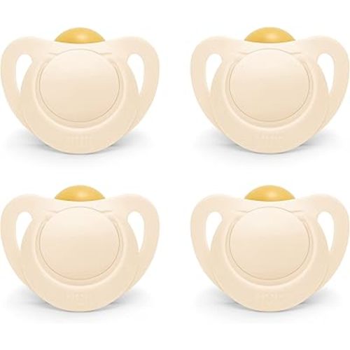 NUK for Nature™ Natural Rubber Pacifier, 4-Pack, Neutral, 0-6M