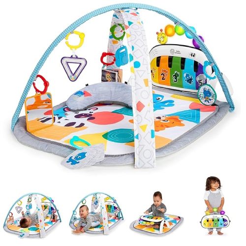 Baby Einstein 4-in-1 Kickin' Tunes Music and Language Play Gym and Piano Tummy Time Activity Mat - Kickin Tunes 4-in-1 Mat
