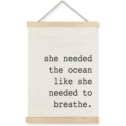 Yomisex Ocean Beach Wall Art Poster, Beachy Ocean Room Decor Aesthetic, Coastal Beach Nautical Canvas Prints Wall Art Framed for Home Bathroom Bedroom Living Room Decor, 12x16 Inch