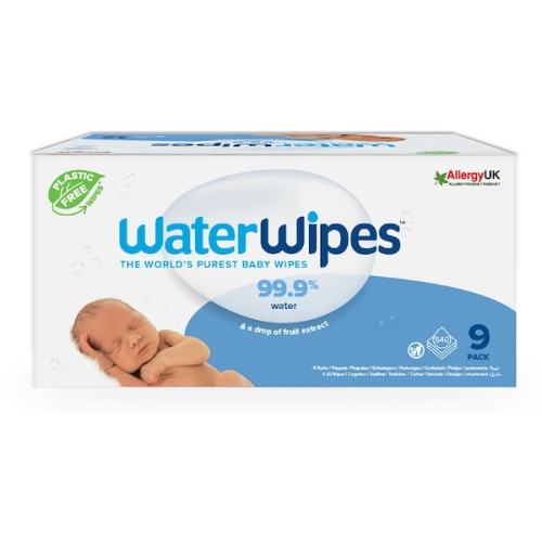 WaterWipes Fragrance Free Sensitive Skin Baby Wipes 9 x 60 pack | Woolworths