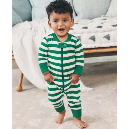 Baby Striped 2-Way Zip Sleeper | Hanna Andersson