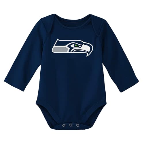 Outerstuff NFL Newborn & Infants 0-24 Months Official Primary Logo Long Sleeve Creeper Bodysuit Romper
