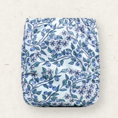 NEW! One Size Bamboo Pocket Diaper. Blueberry Trail