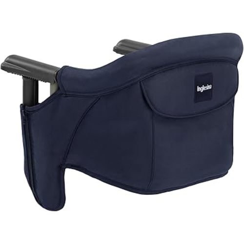 Inglesina Fast Table Chair, Navy - Portable Baby High Chair - for Babies & Toddlers 6-36 Months - Collapsible Design - Fits Tables 0.8'' to 3.5'' Thick - Compact & Easy to Use - Travel Bag Included