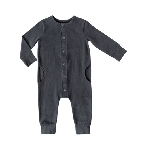 Pehr Essentials Romper – 6-12 months, Charcoal Blue