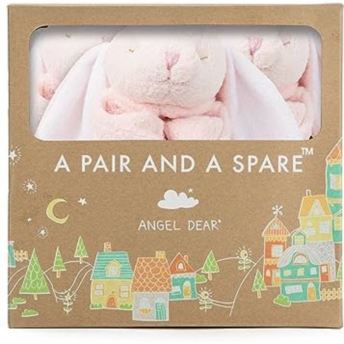Angel Dear - Pink Bunny, Pair and A Spare Blankie Set